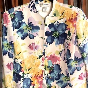 Draper & Damon’s Petite silk floral jacket